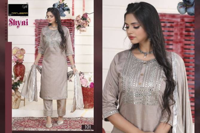 Manjeera Shyni Ethnic Wear Wholesale Readymade Salwar Suits Catalog
